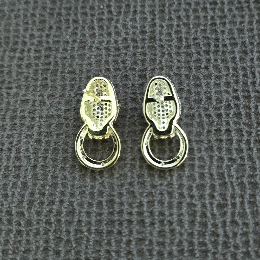 Cote d'Argent Cheetah Grasping Gold💛 Ring⭕️ Earrings - Picture 7 of 16